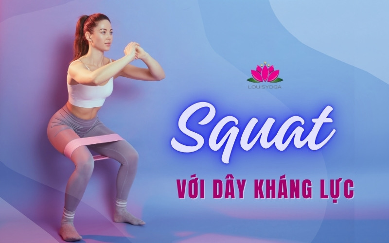 Bài tập squat với dây kháng lực từ sơ cấp tới nâng cao