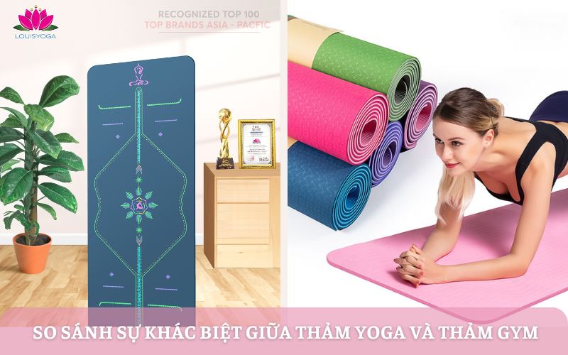 So sánh sự khác biệt giữa thảm Yoga và thảm Gym