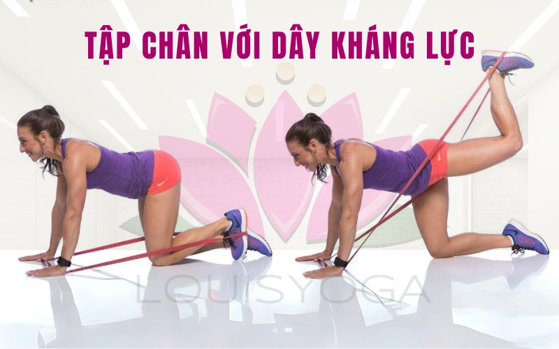 Bài tập chân với dây kháng lực giúp tăng sức bền hiệu quả