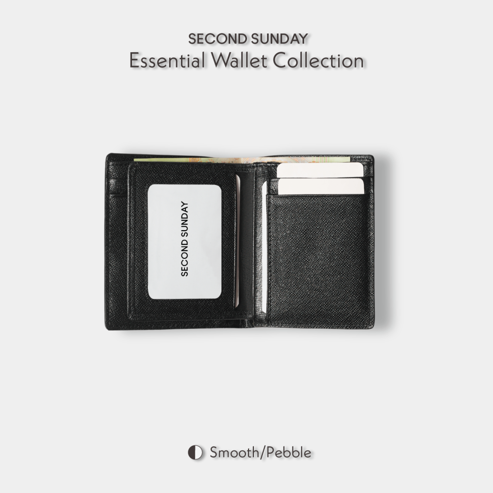 Ví gập da bò Second Sunday Essentials Leather Wallet SA05