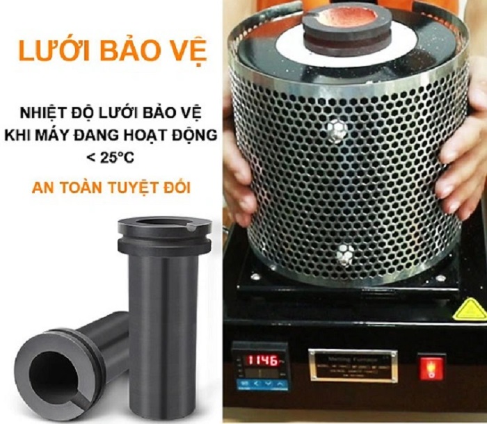 LÒ NẤU VÀNG, BẠC, ĐỒNG KỸ THUẬT SỐ MAXPOWER MF01 1KG
