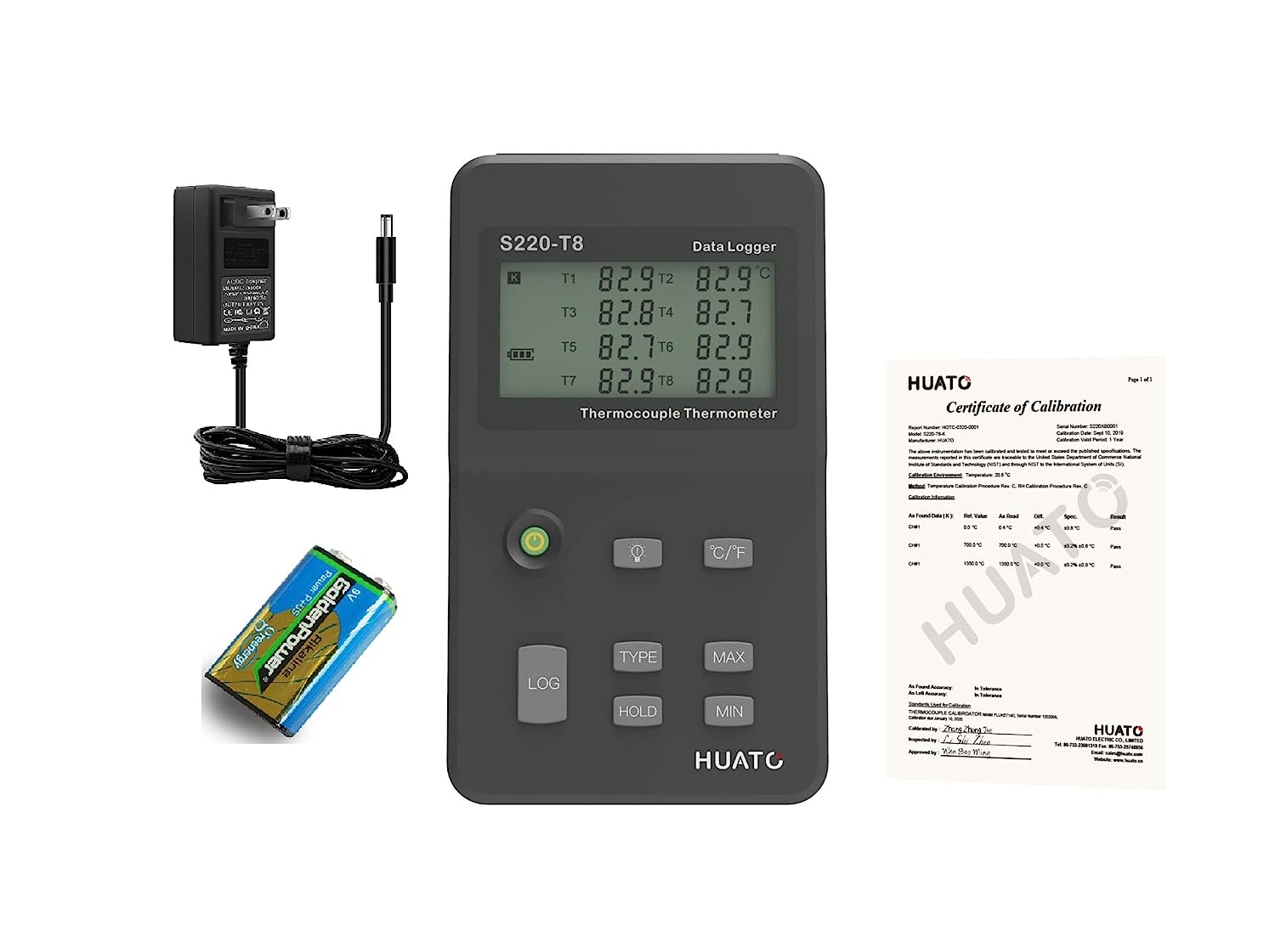 BỘ GHI DỮ LIỆU NHIỆT ĐỘ CẶP NHIỆT ĐIỆN CẦM TAY ĐA KÊNH S220-T8