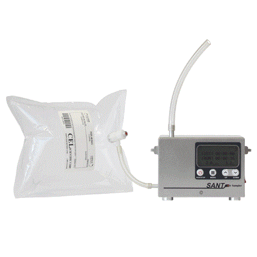 BỘ BƠM LẤY MẪU KHÔNG KHÍ VỚI BÌNH HẤP THỤ TRONG PHÒNG SẠCH (1~5 LÍT/PHÚT) SANT - HÀN QUỐC