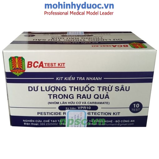 BỘ KIT TEST NHANH DƯ LƯỢNG THUỐC TRỪ SÂU CÓ TRONG RAU QUẢ VPR10 - BỘ CÔNG AN