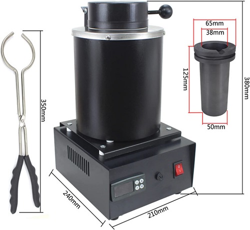 LÒ NẤU CHẢY KIM LOAI VÀNG , BẠC , ĐỒNG , NHÔM, CHÌ, KẼM (1KG và 3KG) BẰNG ĐIỆN 220V 1100℃
