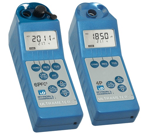 MÁY ĐO NƯỚC ĐA CHỈ TIÊU CẦM TAY ULTRAMETER II 6PFCE/4P ĐỘ DẪN, ĐIỆN TRỞ SUẤT, TDS, PH, ORP, CLO TỰ DO HÃNG MIRON L