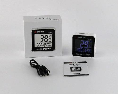 MÁY ĐO CHẤT LƯỢNG KHÔNG KHÍ SNDWAY SW-825 PM2.5 (NHIỆT ĐỘ, ĐỘ ẨM, BỤI MỊN)