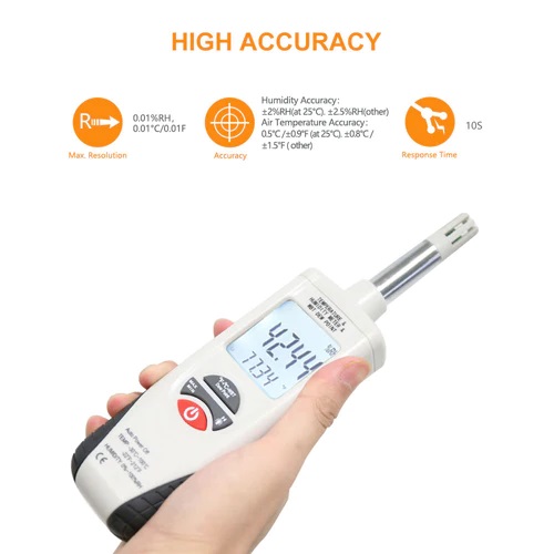 MÁY ĐO ĐỘ ẨM VÀ NHIỆT ĐỘ KHÔNG KHÍ HT-350