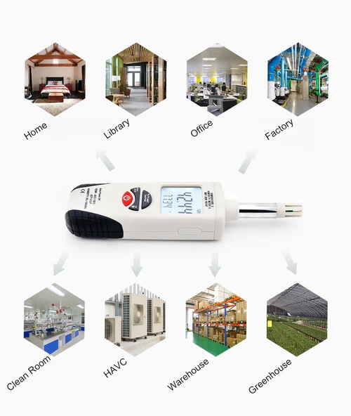 MÁY ĐO ĐỘ ẨM VÀ NHIỆT ĐỘ KHÔNG KHÍ HT-350
