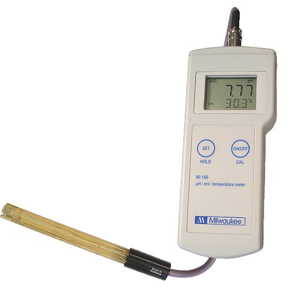 MÁY ĐO pH/mV/NHIỆT ĐỘ CẦM TAY ĐIỆN TỬ HIỆN SỐ MI 106