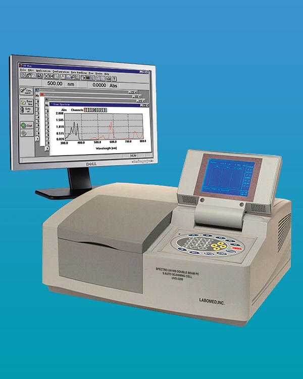 MÁY QUANG PHỔ QUÉT TẾ BÀO TỰ ĐỘNG SPECTRO UV-VIS DOUBLE PC 8 MODEL: UVD-2960 / UVD-3200 LABOMED, INC. – MỸ