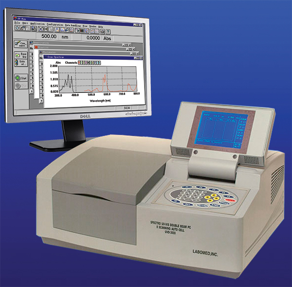 MÁY QUANG PHỔ QUÉT TẾ BÀO TỰ ĐỘNG SPECTRO UV-VIS DOUBLE PC 8 - UVD-3000
