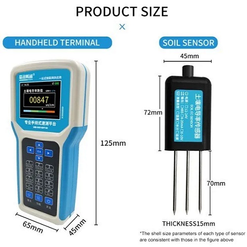 MÁY ĐO NPK, PH, EC, ĐỘ ẨM, NHIỆT ĐỘ TRONG ĐẤT CẦM TAY