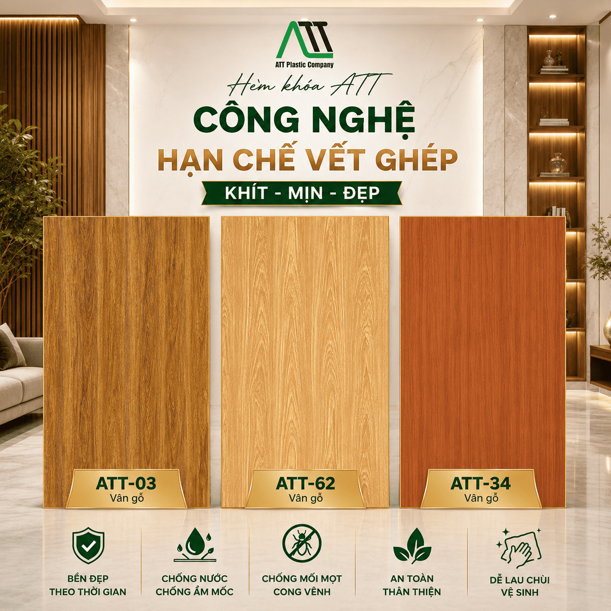 bảng màu nhựa nano ốp tường 