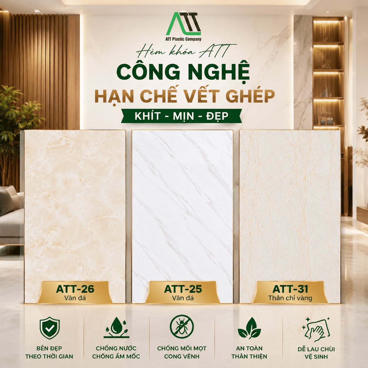 bảng màu nhựa nano ốp tường 