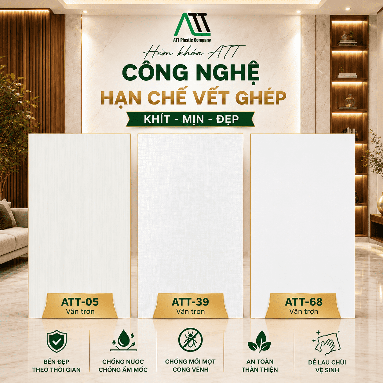 bảng màu nhựa nano ốp tường 