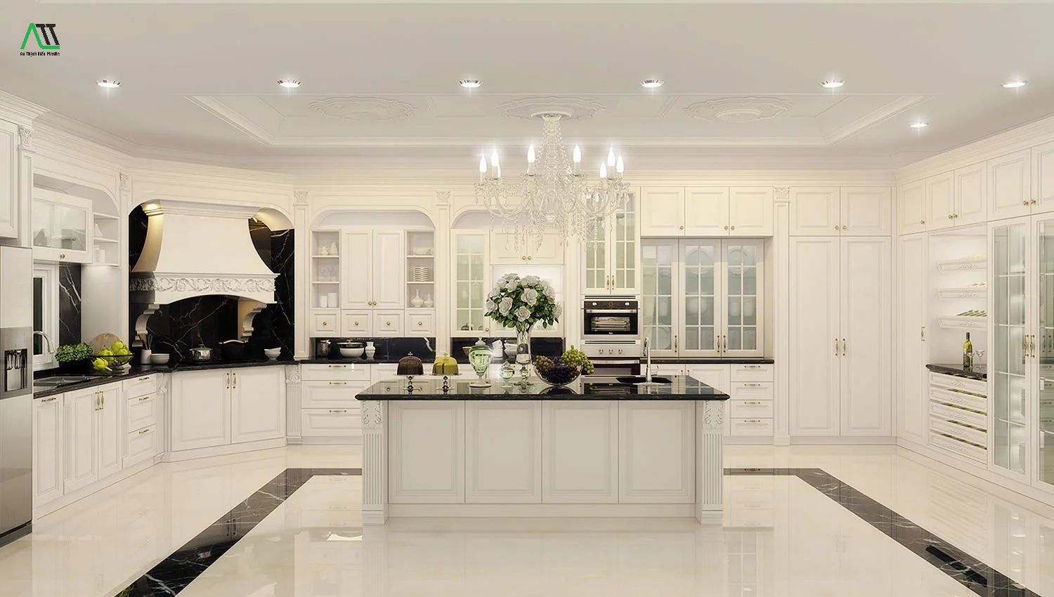  Phào chỉ trang trí phòng bếp thường được sử dụng ở những vị trí nào