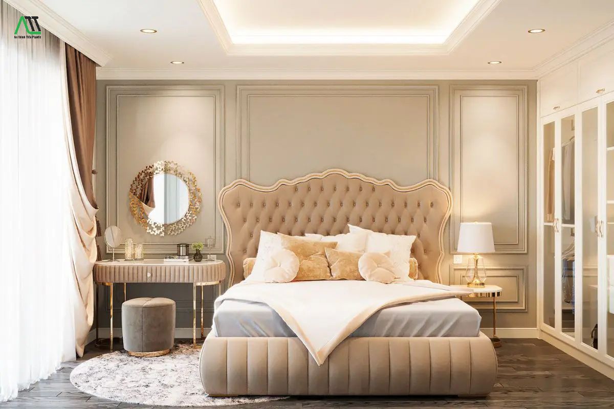 Cách trang trí phào chỉ cho phòng ngủ phong cách tân cổ điển