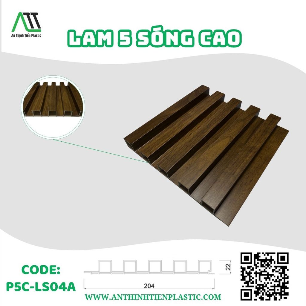 kích thước lam nhựa giả gỗ