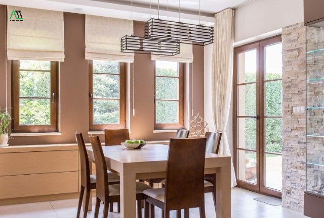 Sơn màu nâu đất cho phòng bếp 