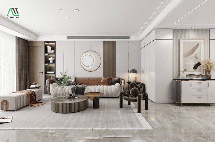 mẫu tấm ốp trần phòng khách
