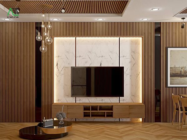 mẫu tấm ốp tường phòng khách