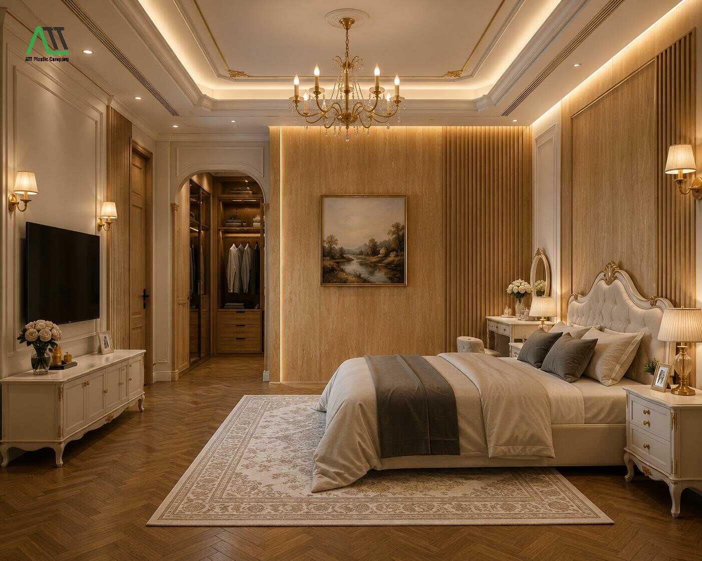 nhựa giả gỗ phòng ngủ