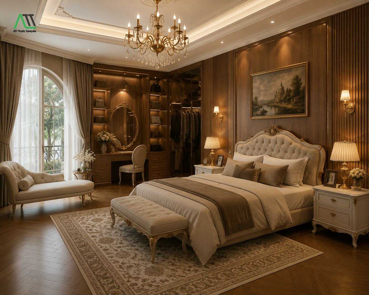 nhựa giả gỗ phòng ngủ