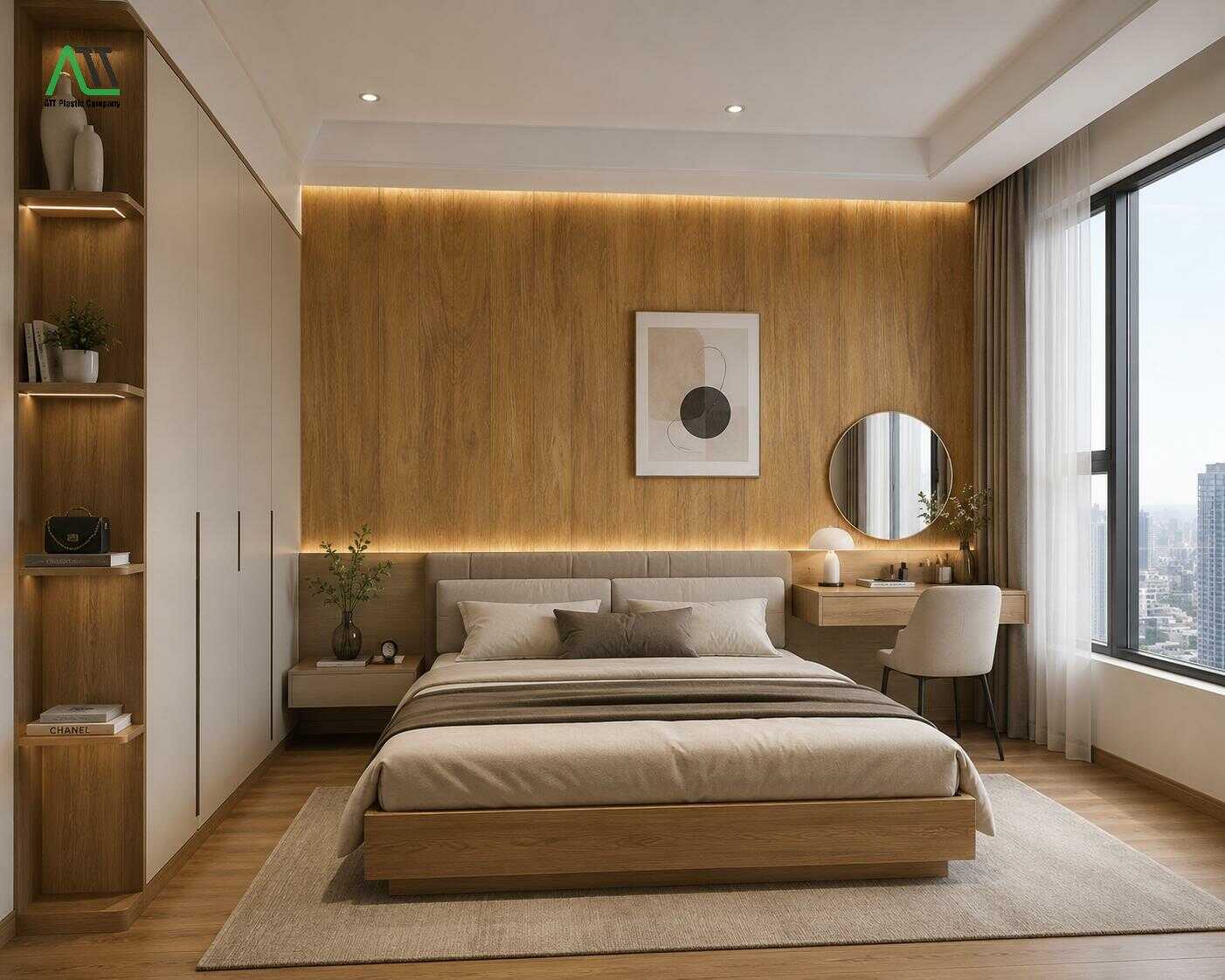 nhựa giả gỗ phòng ngủ