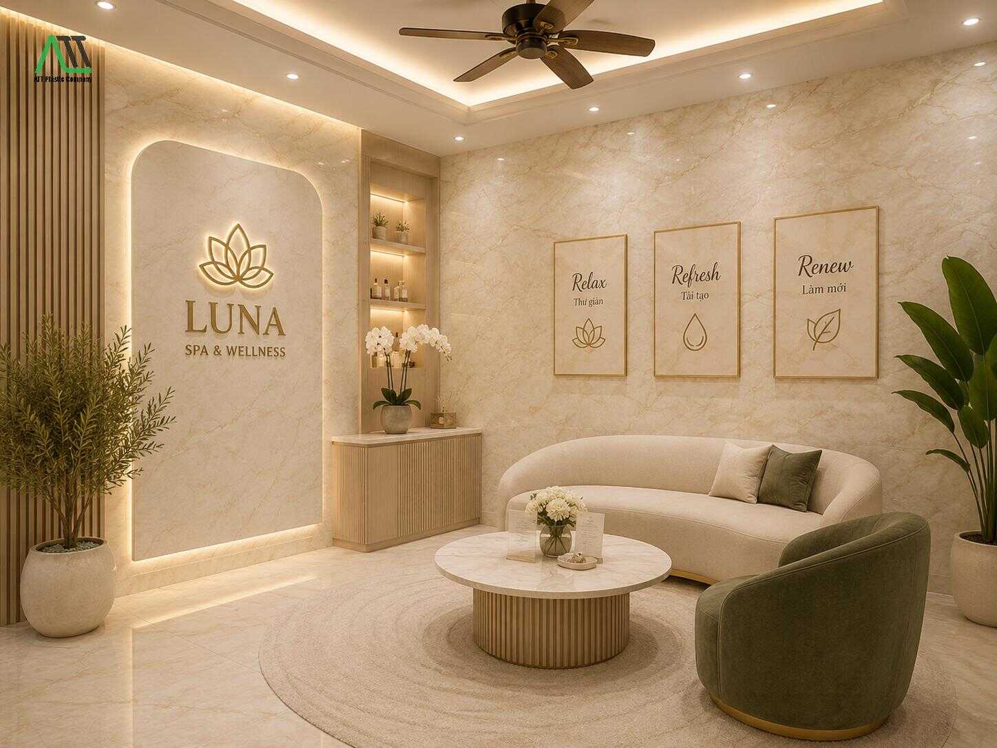 ốp tường spa