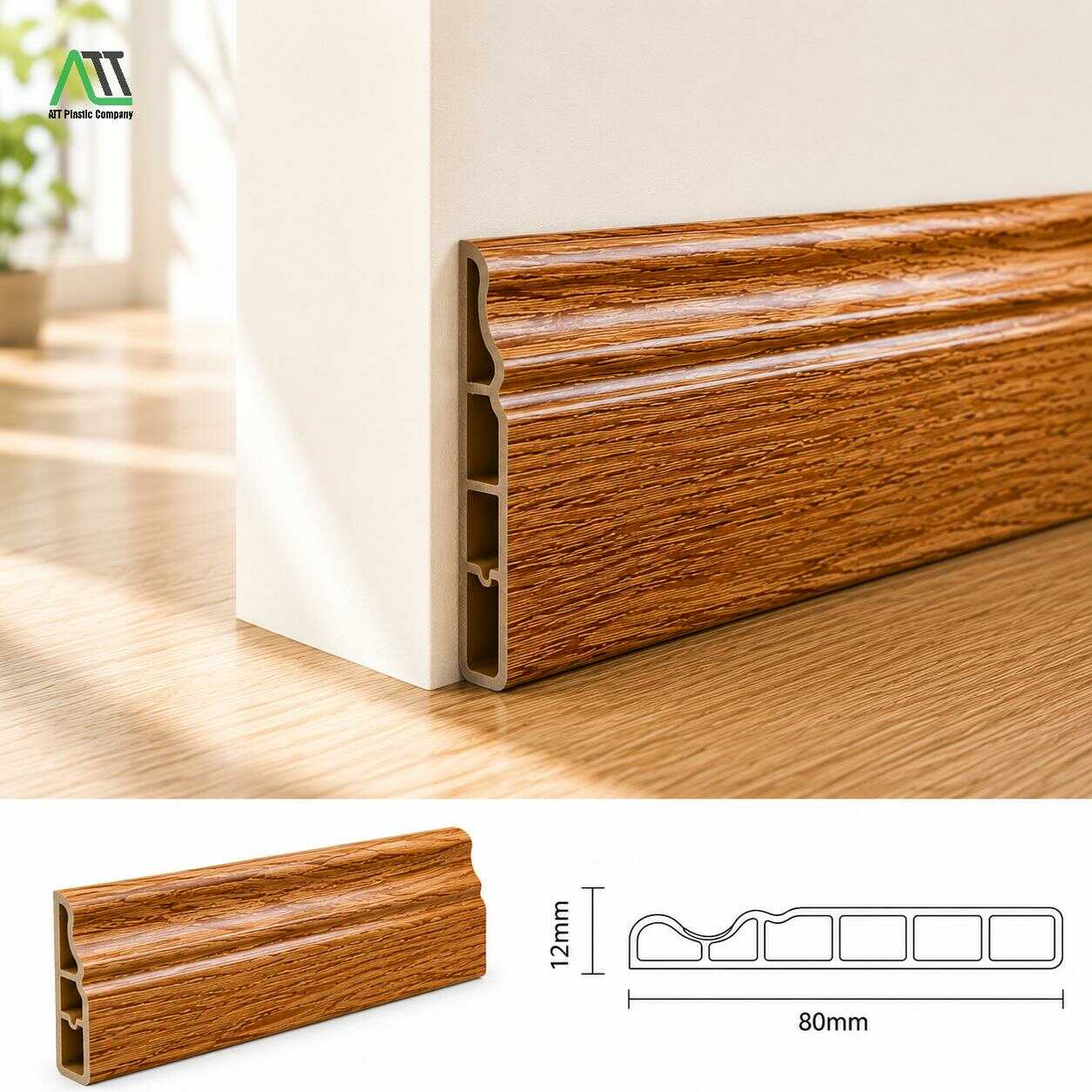 phào chân tường giả gỗ