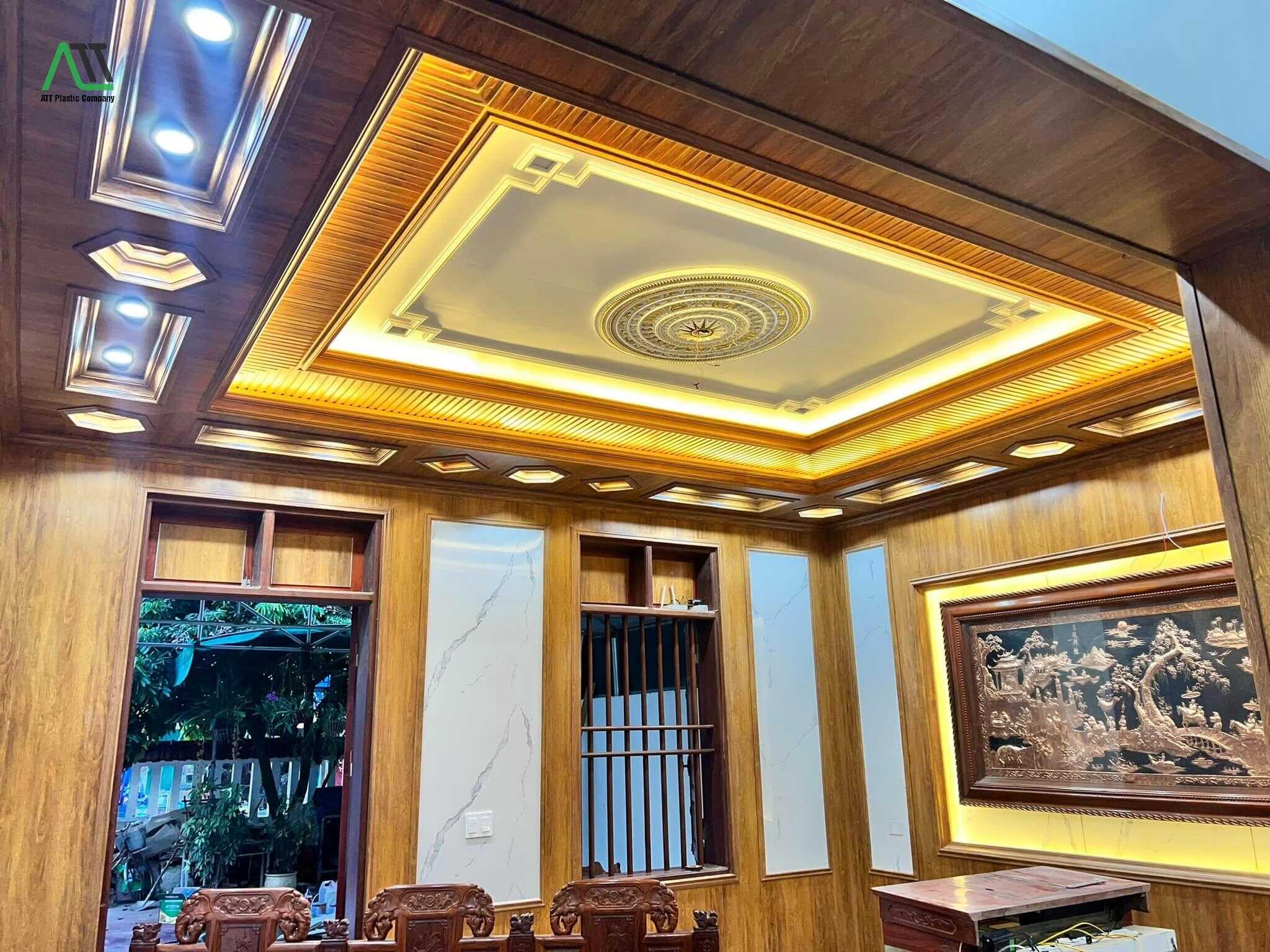 phào chỉ trang trí phòng khách