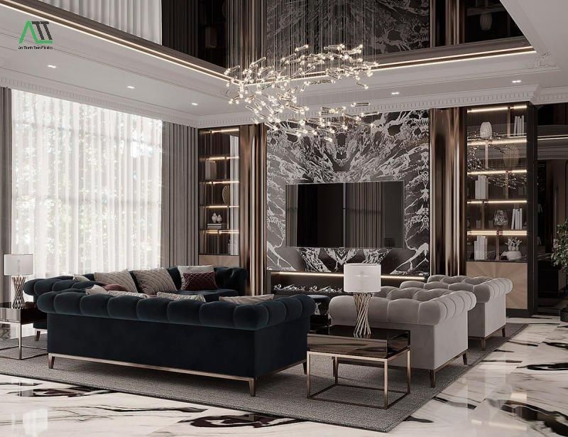 phong cách nội thất hiện đại luxury