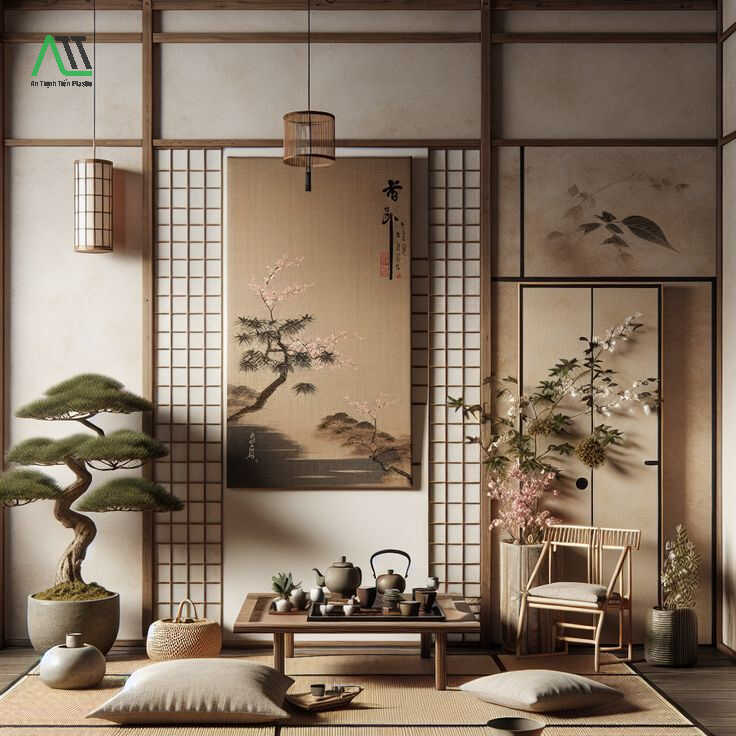 phòng khách kiểu nhật