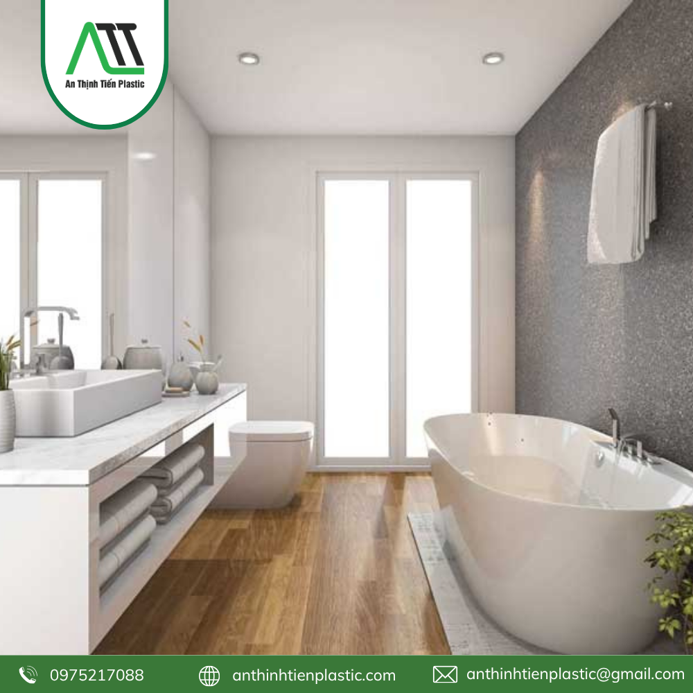 sàn nhựa hèm khóa cho nhà tắm