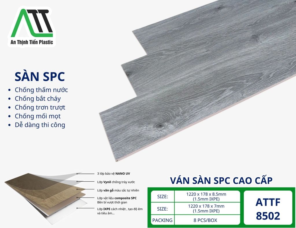 sàn nhựa hèm khóa spc