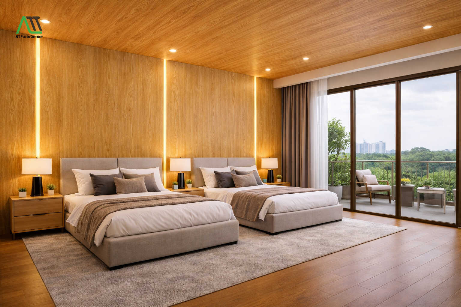 tấm nhựa giả gỗ phòng ngủ