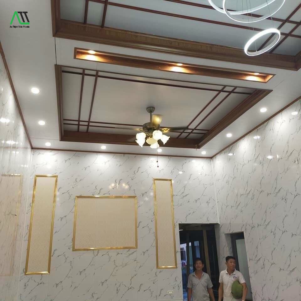 Hướng dẫn cách thi công tấm ốp trần giả đá PVC và những điều cần lưu ý 
