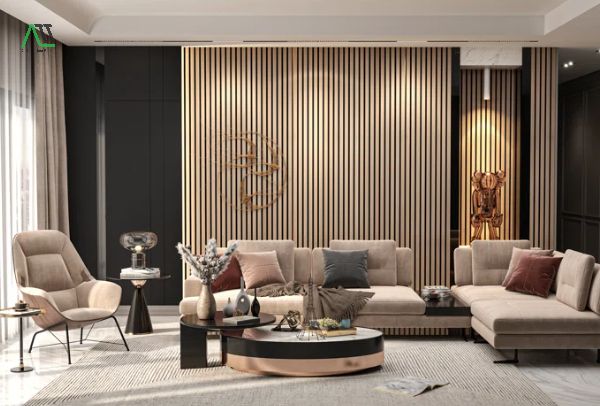 tấm PVC vân gỗ ốp tường