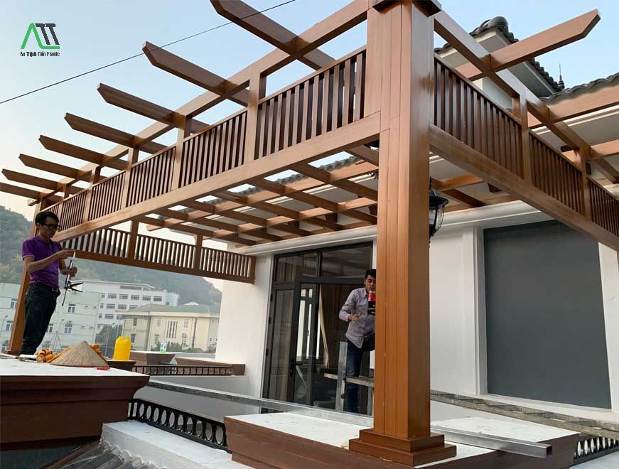 thanh lam gỗ nhựa ngoài trời