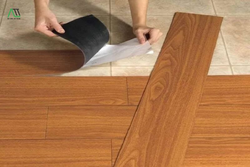 thi công sàn nhựa giả gỗ