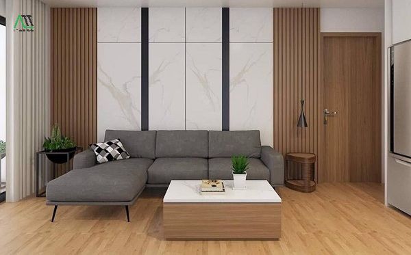 thi công tấm gỗ nhựa ốp tường