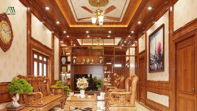 thi công tấm gỗ nhựa ốp tường