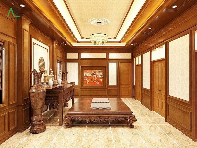 thi công tấm ốp tường giả gỗ