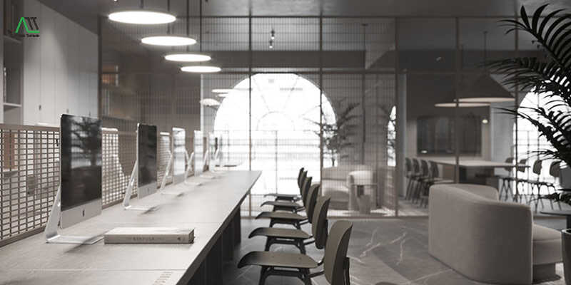  thiết kế nội thất văn phòng phong cách tối giản