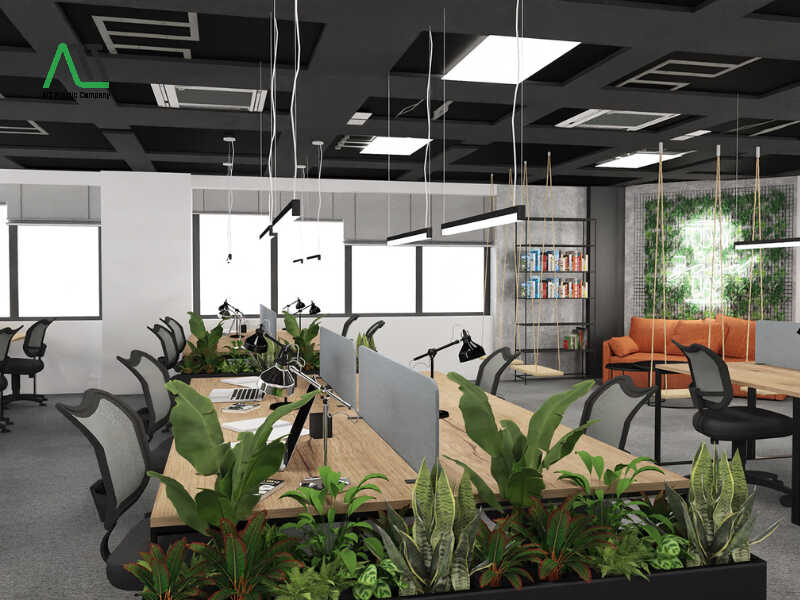 thiết kế văn phòng không gian mở