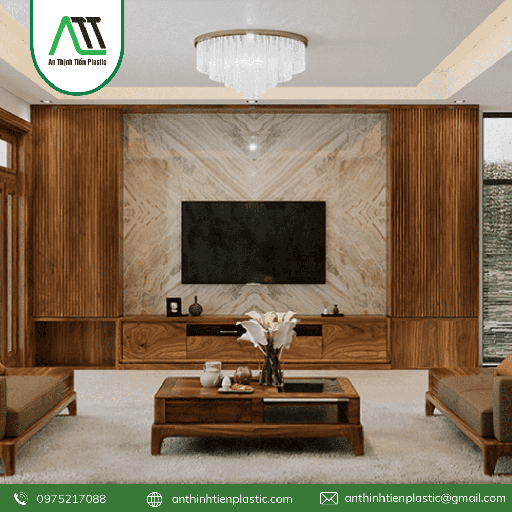 vách ốp tường phòng khách