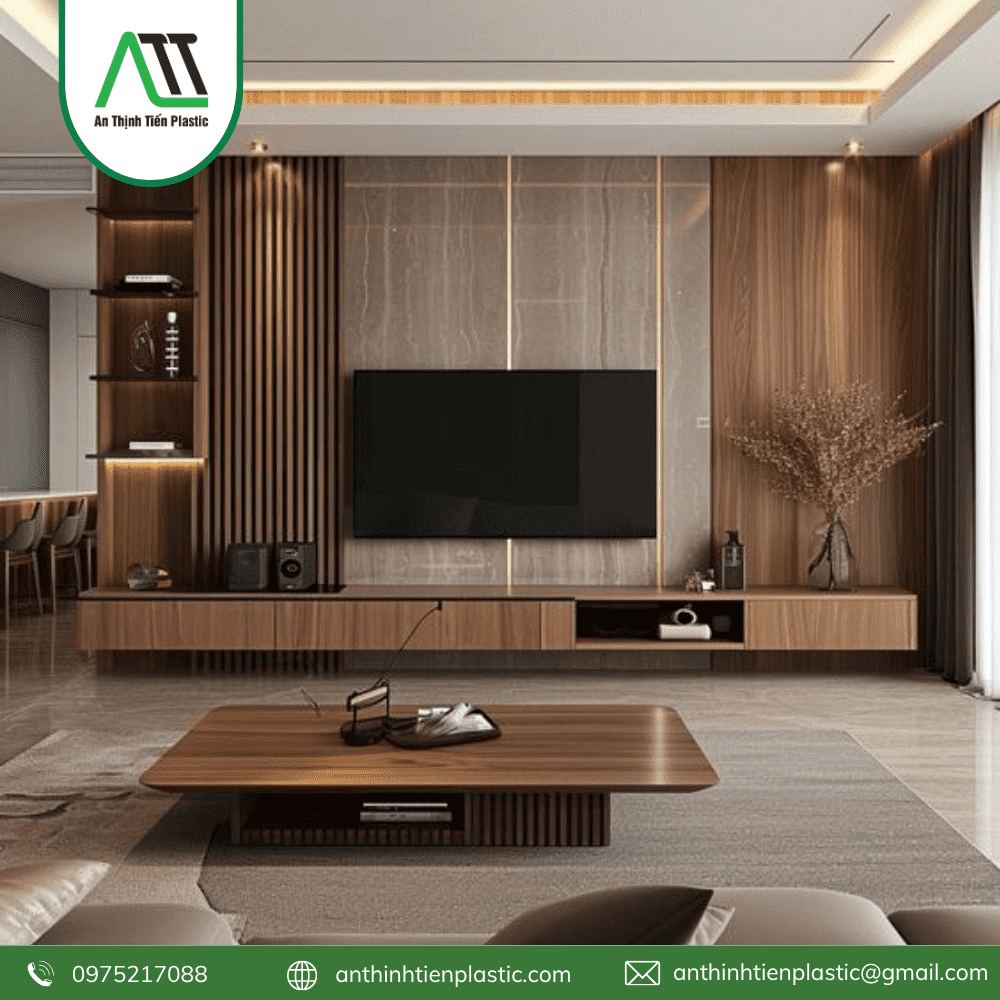 vách ốp tường phòng khách