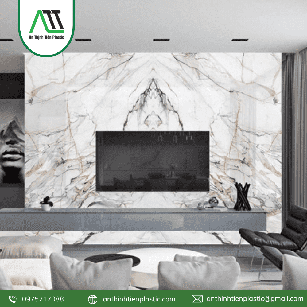 vách ốp tường phòng khách