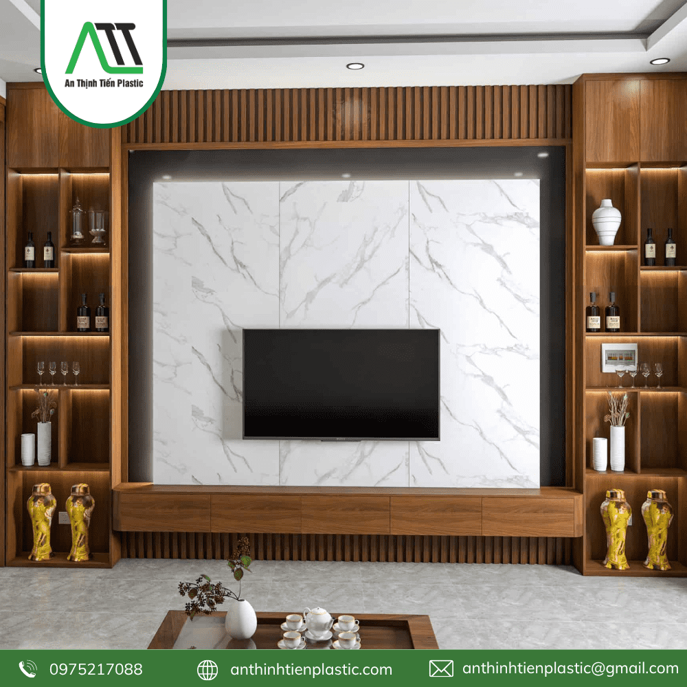 vách ốp tường phòng khách